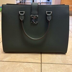 Ralph Lauren Dark Green Satchel Bag